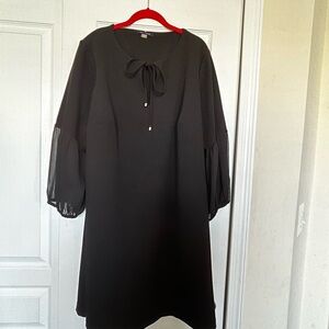 Tommy Hilfiger Black knee length long Sleeve Dress
